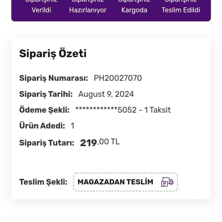 Gratis Mağazadan Teslimat Yok