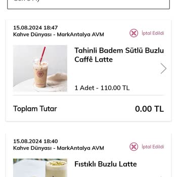 Kahve Dünyası Antalya Marka Antalya Şubesi Mağduriyeti