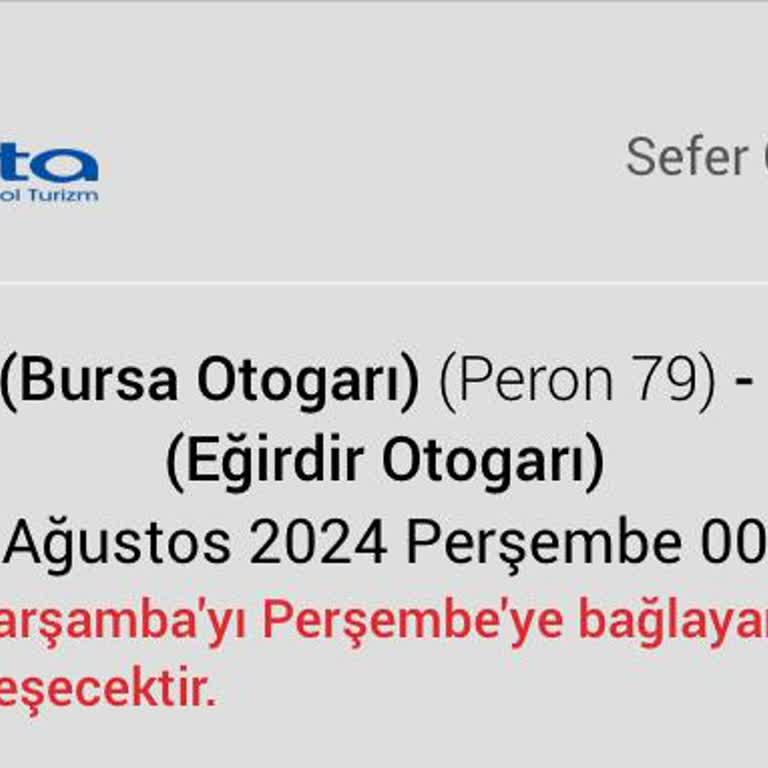 Isparta Petrol Turizm İle Yaşadığım Zamanlama Problemi