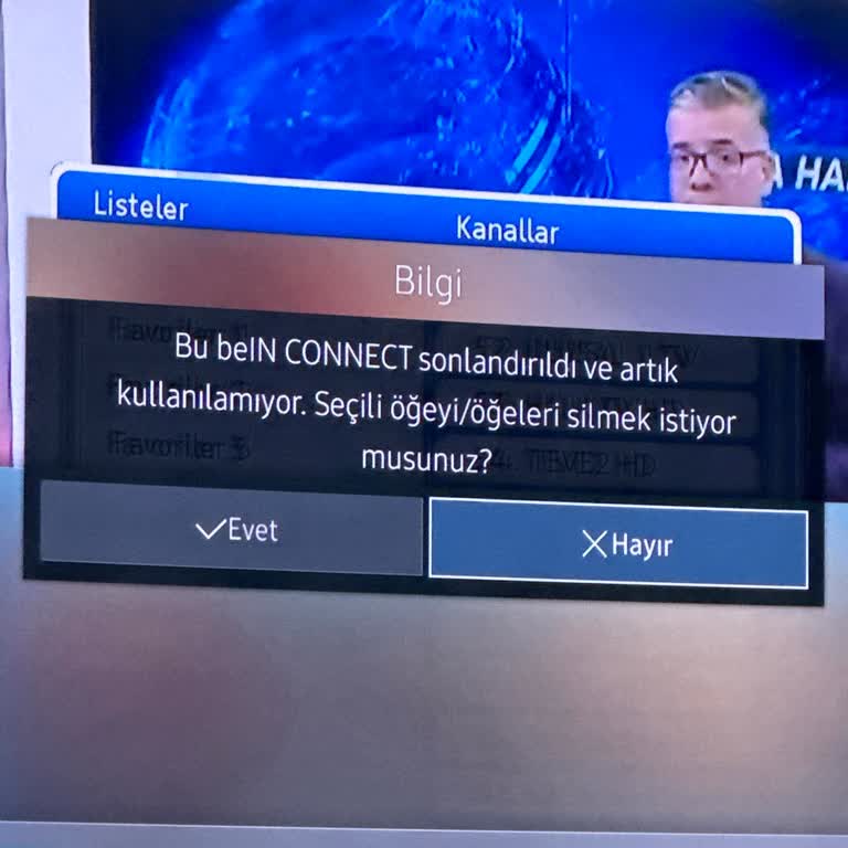 Samsung UE49KU7350 Smart TV Bein Connect Uygulaması Kaldırıldı Uyarısı