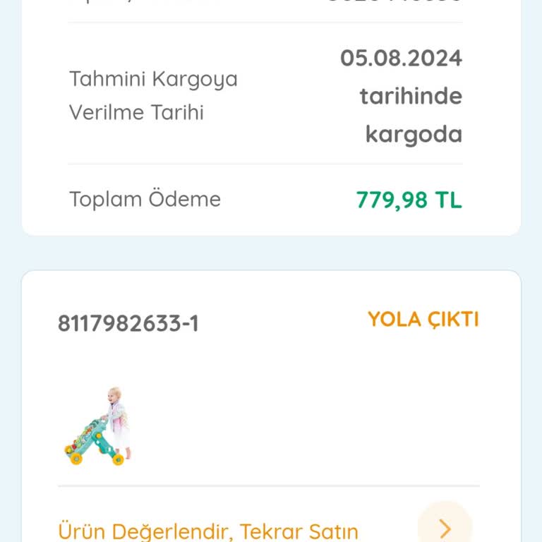 Ebebek Kaybolan Kargo Sorunu