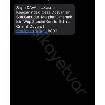 Cloud Shopping Gelen Şüpheli Mesaj