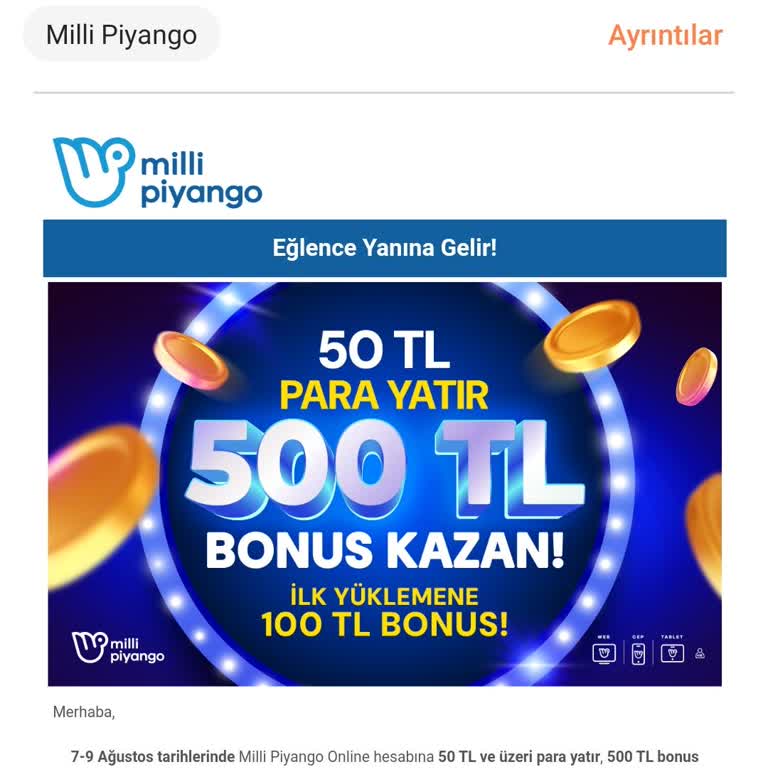 Milli Piyango 50 TL İstemesi