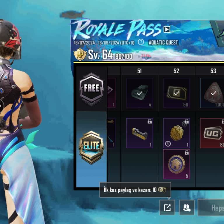 PUBG RP Alttaki Ödüller Bir Yerden Sonra Gelmiyor