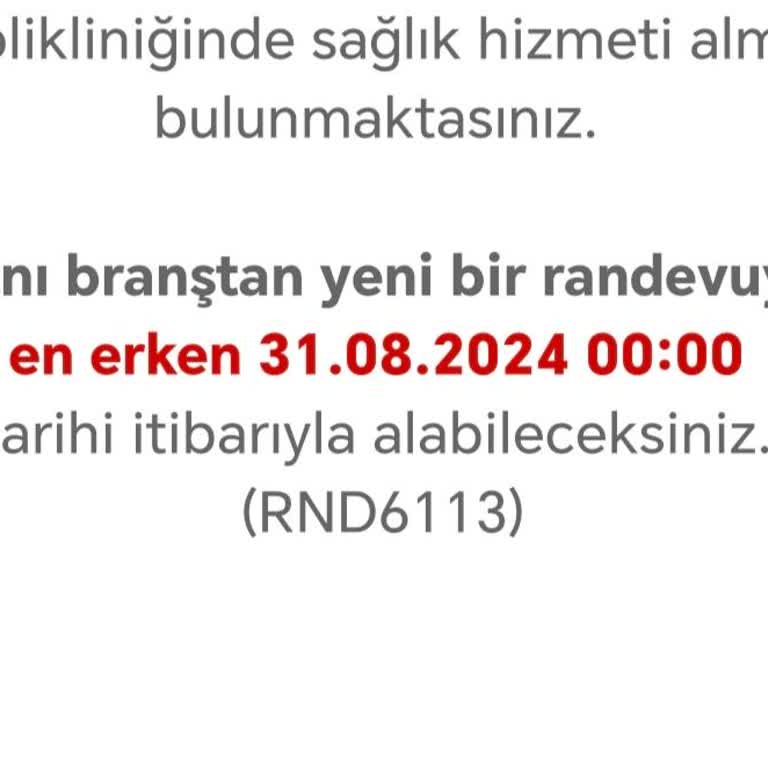 MHRS Den Tekrar Randevu Alma Problemi