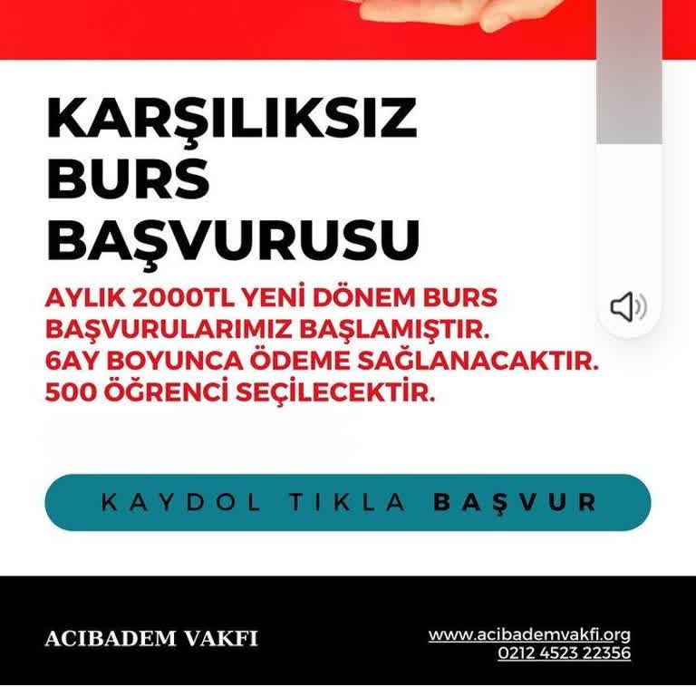 Acıbadem Vakfı (Burs Başvurusu) Yanıltıcı Burs Başvurusu Ve Güvenlik Endişesi