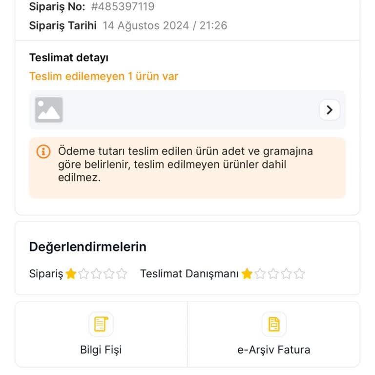 Migros Yanlış Ürün Teslimatı Ve Konu Hk. Herhangi Dönüş Olmaması!