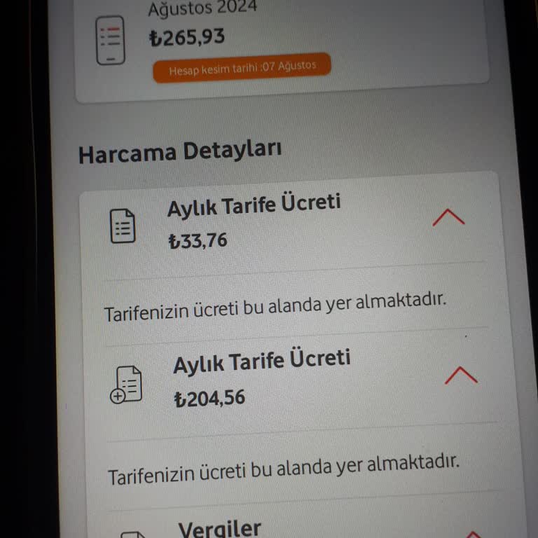 Vodafone Fatura ve Müşteri Hizmetleri Sorunu