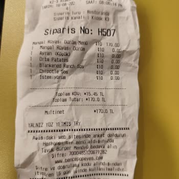 Cennet Popeyes Şikayetim