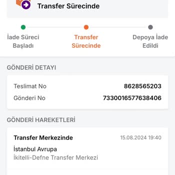 Trendyol 3 Gönderimide İade Etti