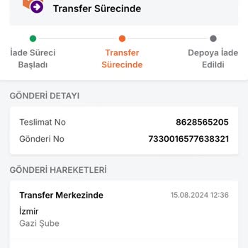 Trendyol 3 Gönderimide İade Etti