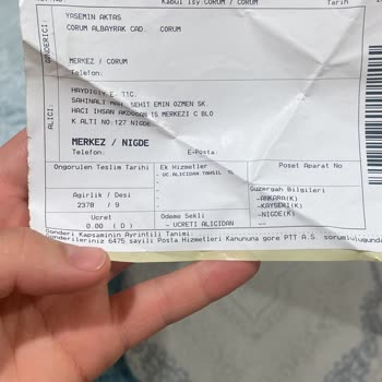 PTT Kargo Firması Kargomu Kaybetti