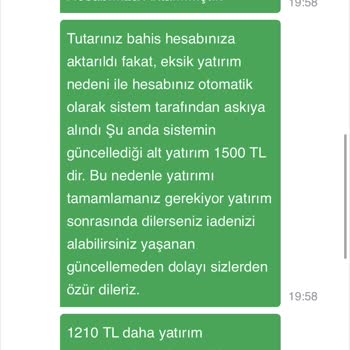 TimeBet Paramı Geri Vermiyor