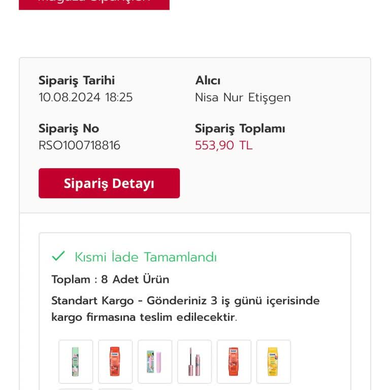 Rossmann Eksik Ürün Gönderimi Ulaşılamayan Müşteri Hizmetleri