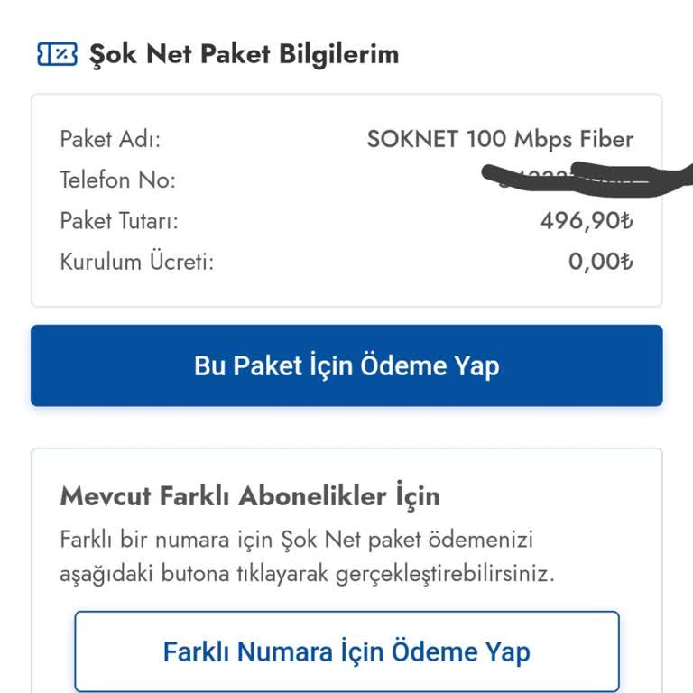 Şok Net Şok İnternet Yükselen Fatura