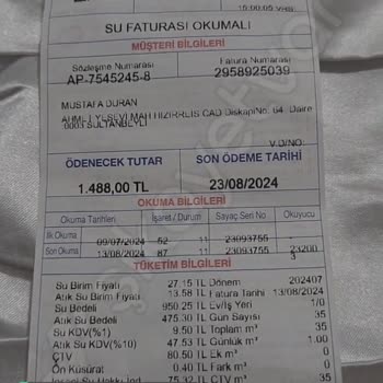 İBB - İstanbul Büyükşehir Belediyesi İSKİ Faturası