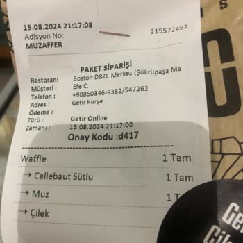 Getir Sipariş İptal Etmeme