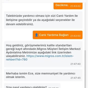 Migros Sipariş Getirme Savsaklığı.