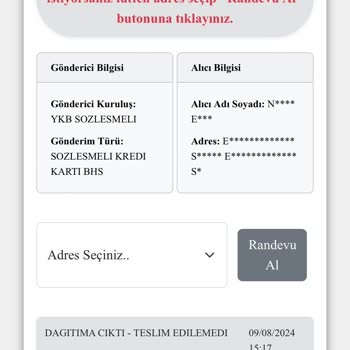 Kuryenet Kredi Kartı Teslimat Problemi