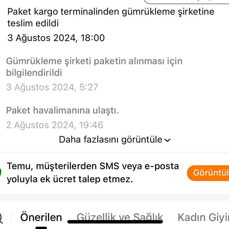 MNG Kargo İle Yaptığım Temu Alışverişi Çok Geç Kaldı Ve Güncelleme Yok