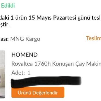 Homend Konuşan Çay Makinesi Garanti