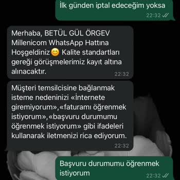 Millenicom Geçiş İşlemi Ve İptal Sürecinde Yaşanan Sorunlar