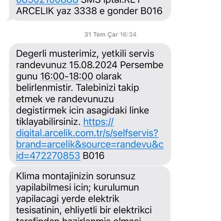 Arçelik Edirne Akdemirler Bayisi Klima Kurulum Sorunu