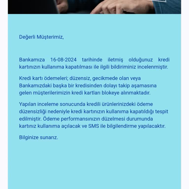 Denizbank Kredi Kartı Bloke Kaldırma