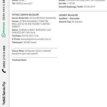 Arçelik Buzdolabı Sorunu ve Yetersiz Servis Hizmeti