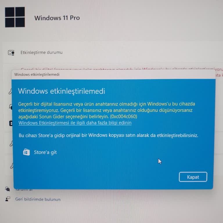 Hepsilisans.com Windows 11 Pro Ürün Anahtarı Sorunu Ve İade Talebi!