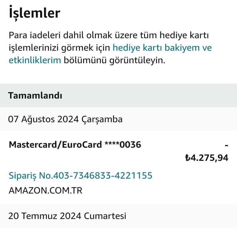 Amazon.com.tr Üzerinden Sipariş İptali Ve Fiyat Artışı Şikayeti