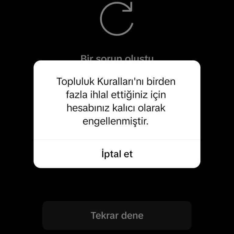 TikTok Kalıcı Olarak Beni Engelledi Ama Ben Hiçbir Şey Yapmadım