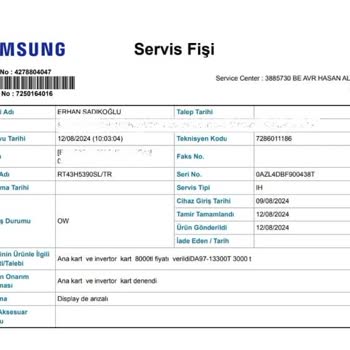 Samsung Buzdolabı Parça Türkiye'de Yok