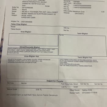 Xiaomi Robot Süpürgesi Tekerlek Sıkışma Hatası Veriyor.