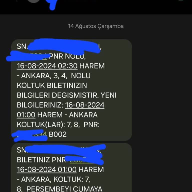 Obilet Koltuk Numarası Değişikliği Mağduriyeti