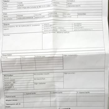 Hoover Yapılamayan Bulaşık Makinesi Ve Evrakta Tahribat