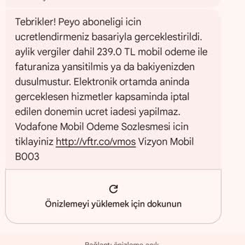 Dest Group Vodafone Bilgim Dışında Faturama Yansıtılan Tutar