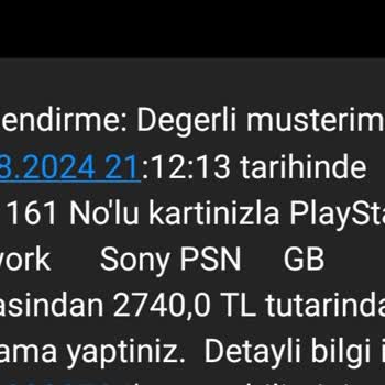 PlayStation Network İzinsiz Bir Şekilde 2740 TL Para Çekilmiştir