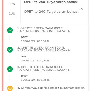 Garanti BBVA Opet Kampanyası Bonusunun Yatmaması