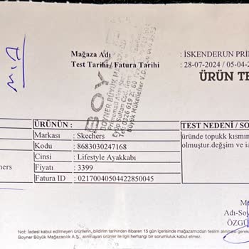 Boyner Skechers Topuk Kısmı 3 Ayda Yırtılma Ve Mağduriyeti