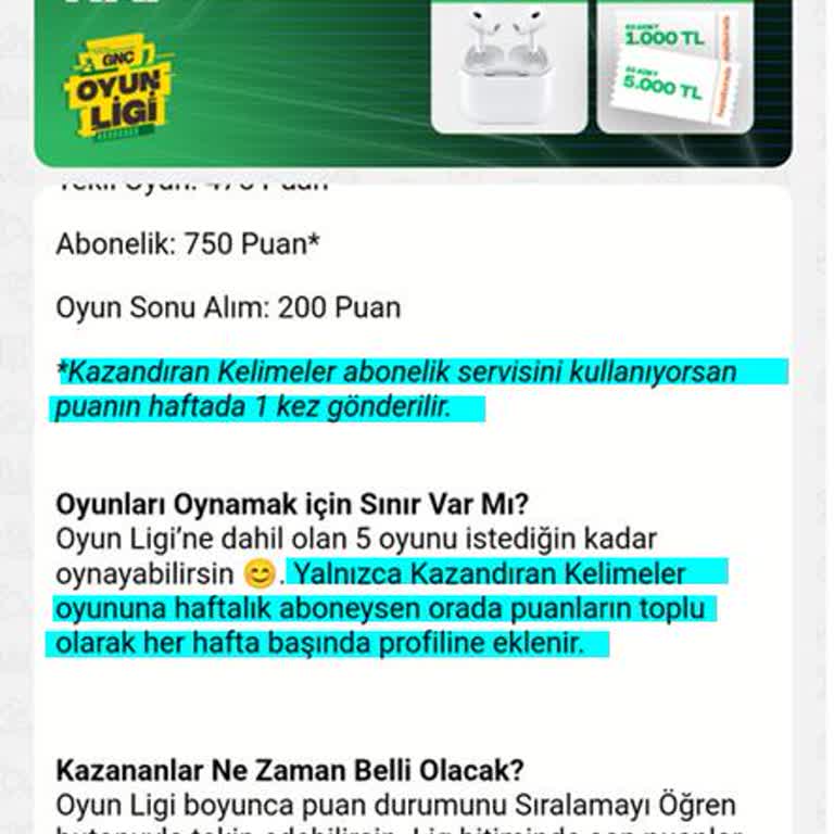 Turkcell Gnç Oyun Liginde Puanlarım Neden Yüklenmiyor