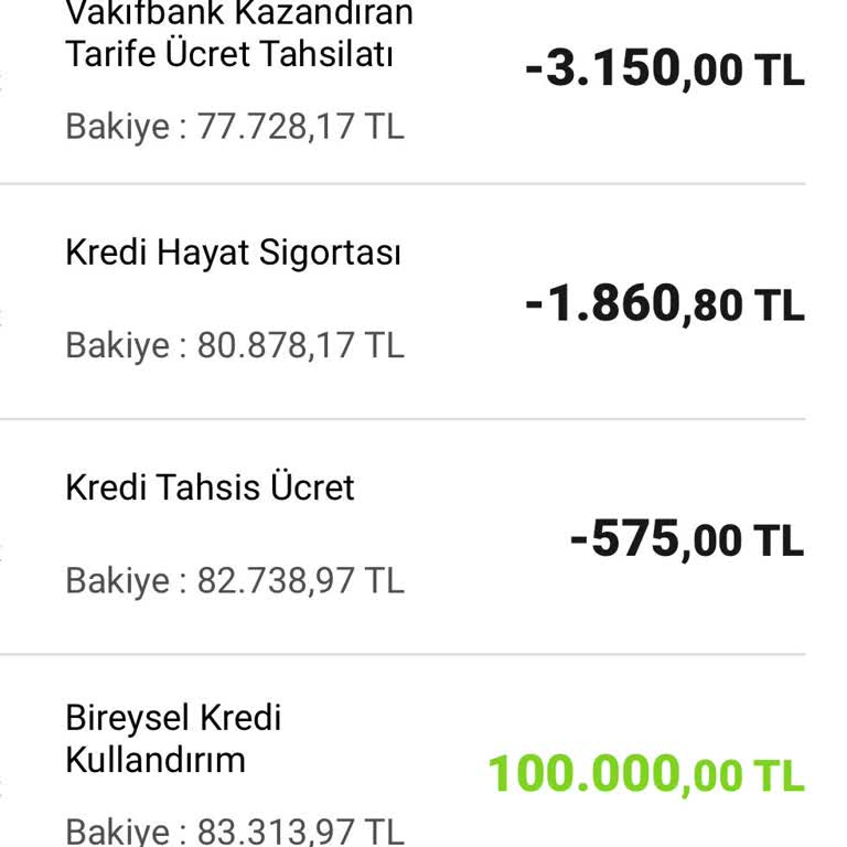 VakıfBank Kazandıran Tarife İptali