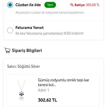 Vodafone Her Şey Yanımda Cüzdan İle Ödeme Yaparken Hata Veriyor