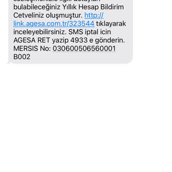 AgeSA Hayat ve Emeklilik İzinsiz Gönderilen Mesajlar Hakkında Şikayet