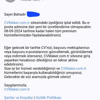 CV Maker Haberim Olmadan Her Ay 150 Lira Para Çekiyor.