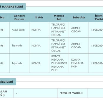 PTT Kargo Kargo Hareketleri Bilgilendirme Eksikliği