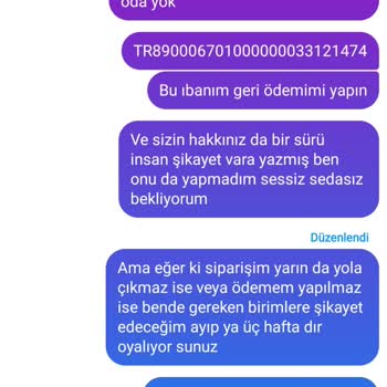 Ravza Şekerlemecim (ravzasekerlemecim) Çikolata Siparişi Gecikmesi Ve İletişim Sorunları
