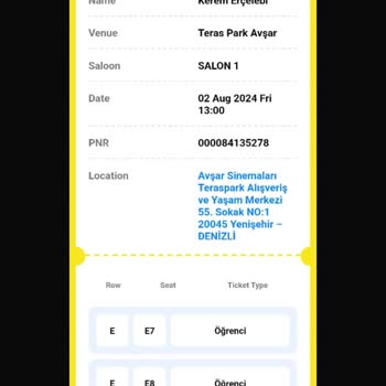 Avşar Sinemaları Para İadesi Yapılmadı