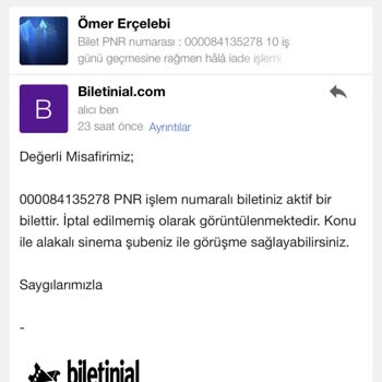 Avşar Sinemaları Para İadesi Yapılmadı