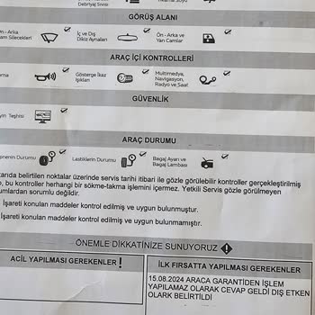 Reno Garanti Kapsamı Kabul Etmiyor